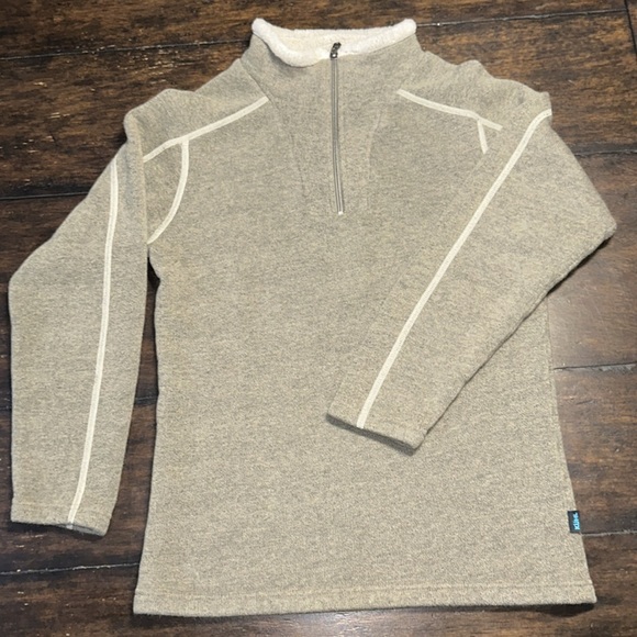 KUHL Men’s Europa 1/4 Zip in Oatmeal - Size Small - Excellent Condition! - Picture 4 of 12